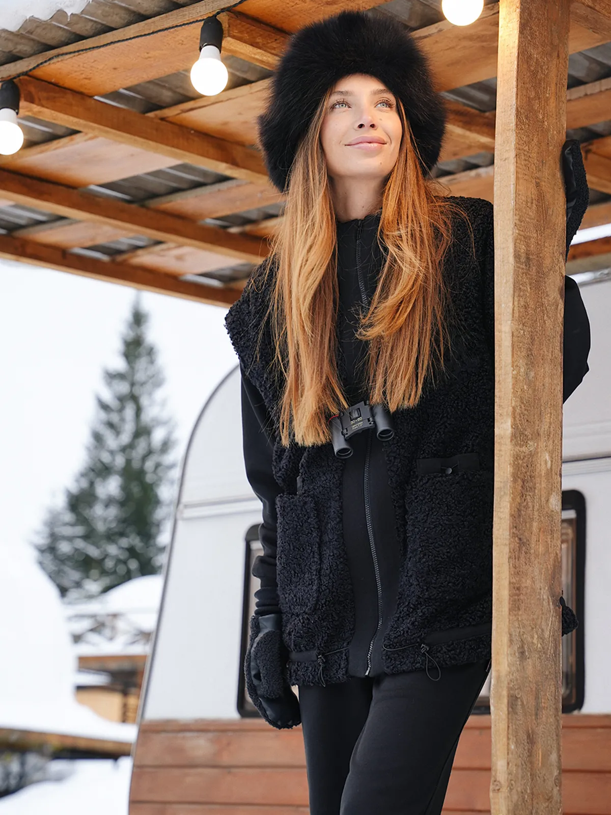 JACKET FLUFFY BLACK