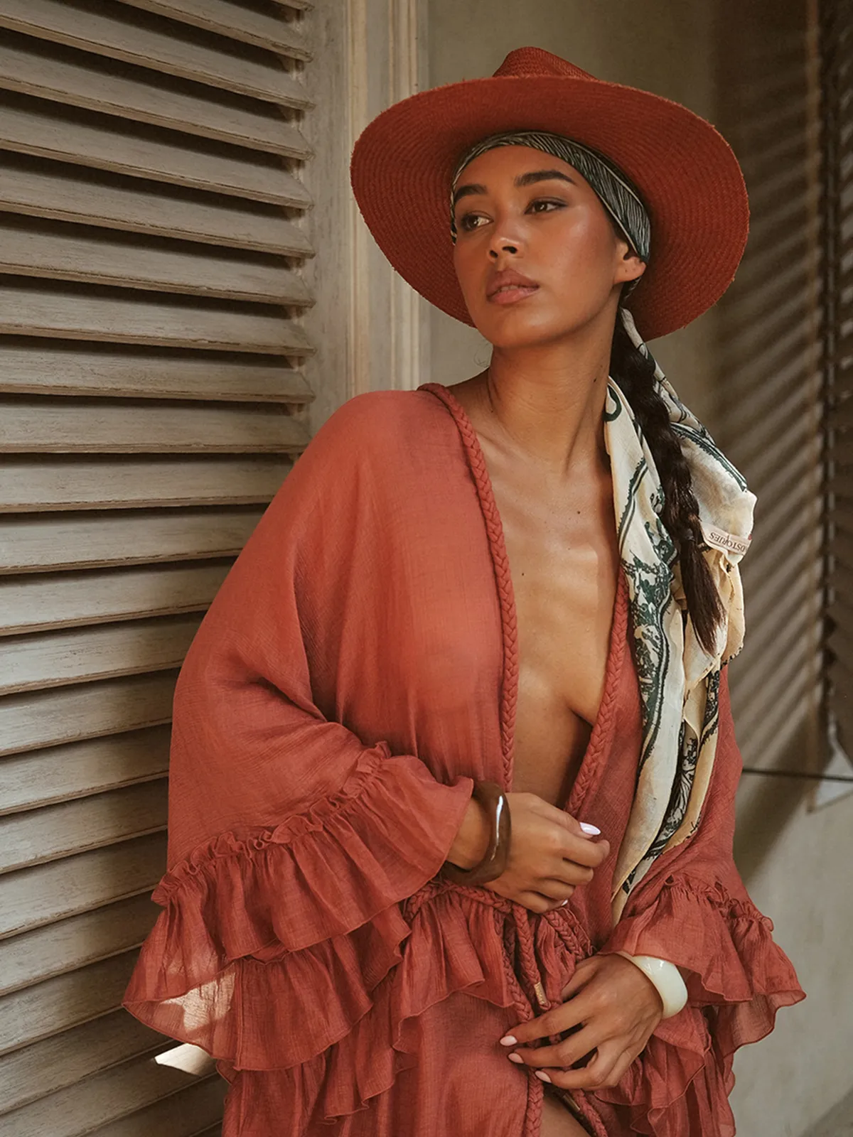 Straw Fedora Clay