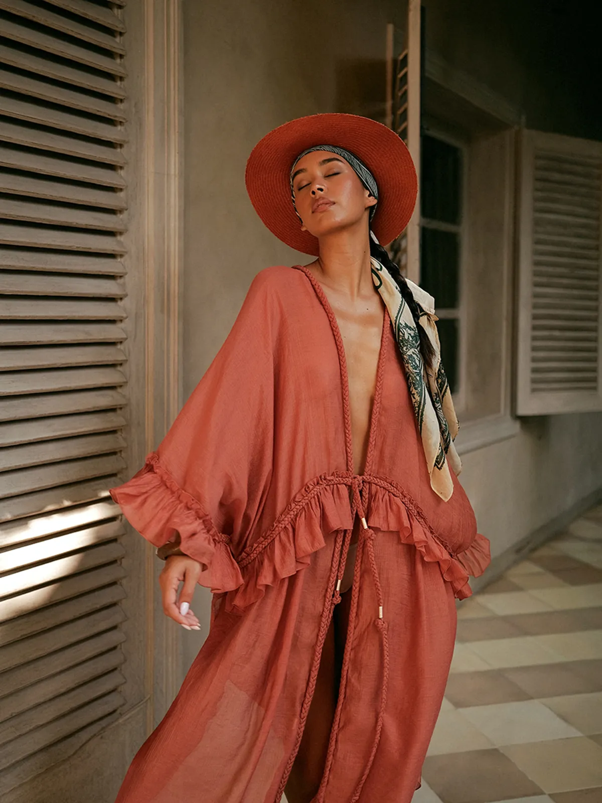 Straw Fedora Clay